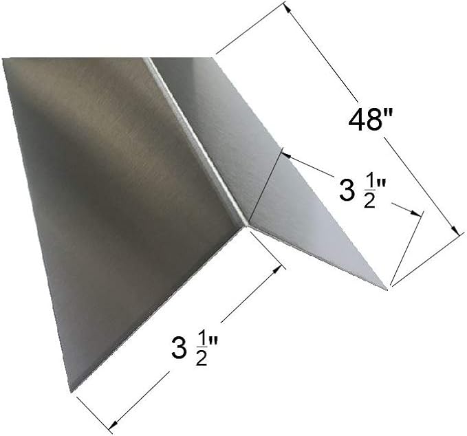 Brushed 304 Stainless Steel Corner Guards, 48" Wall Protectors, 20ga & 16ga, Available in 1/2" to 4", Multi-Pack Options (1, 2, 5, or 10) (5, 3 1/2 x 3 1/2, 20ga, No Hug Edges)