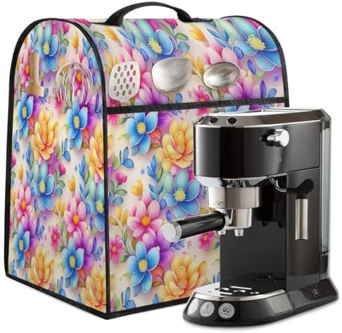 Flowers Rainbow Kitchen Aid Covers Foldable Washable Stand Mixer Dust Cover