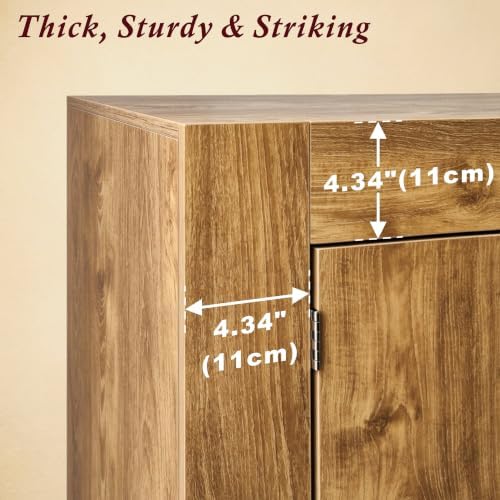 Thick Kitchen Pantry Cabinet, 71” Kitchen Cabinet Hutch