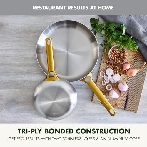 GreenPan Reserve Stainless Steel Tri-Ply 10" & 12" Frying Pan Skillet Set
