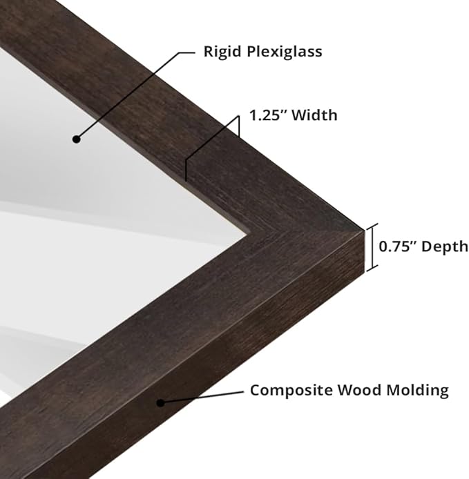 wallsthatspeak 20x27 Espresso Brown Picture Frame for Puzzles Posters Photos or Artwork