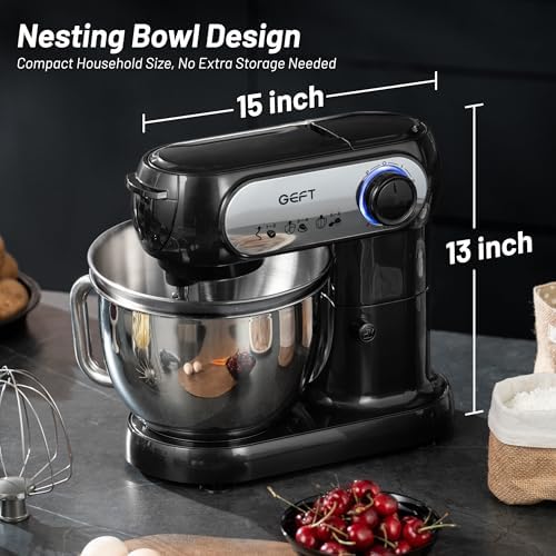 Stand Mixer, 3.5QT&6QT Bowls Mixers Kitchen Electric Stand Mixer Black