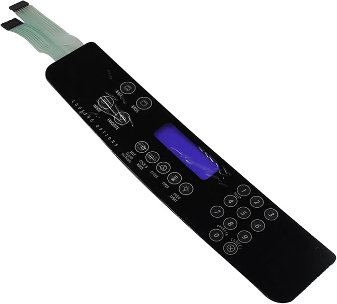 W10207928 Membrane Switch Touchpad Compatible with Whirlpool Range Oven Switch Membrane Control Panel WPW10207928 AP6017095 GW397LXUB0 GY397LXUQ0 1547592 PS11750390 EAP11750390
