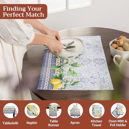 Maison d' Hermine Placemats Set of 4 Reusable 100% Cotton (13"x19")