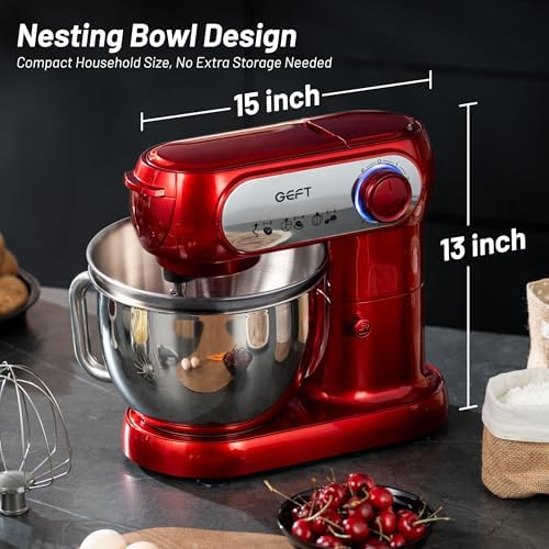 Stand Mixer, 3.5QT&6QT Bowls Mixers Kitchen Electric Stand Mixer Red