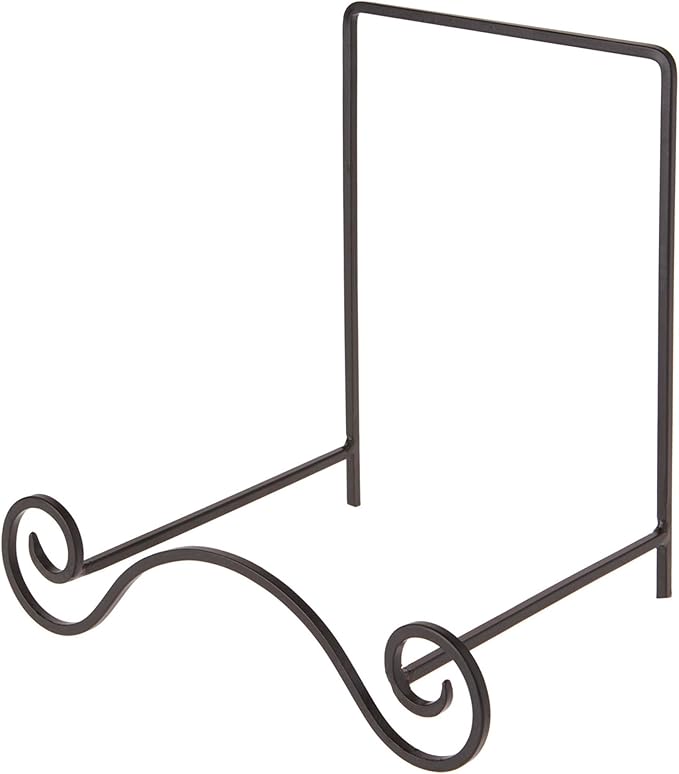 Bard's Wrought Iron Bowl or Deep Platter Stand, 9.375" H x 10.25" W x 7.625" D (For 12" - 16" Bowls or Deep Platters)