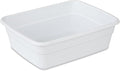 Sterilite 8 Qt Dishpan, Bin Ideal for Soaking and Cleaning Dirty Dishes in the Kitchen Sink, White, 12-Pack