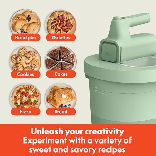 bella 3.5 Qt Hand & Stand Mixer, 2 in 1 Electric Mixer with Bowl, Seaglass