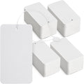 Juvale 500-Pack Hang Tags with String & Fasteners - 2 x 3.5 in White Cardstock - Blank Writable Tags for Clothing & Merchandise - for Retail Labeling & Gift Bags