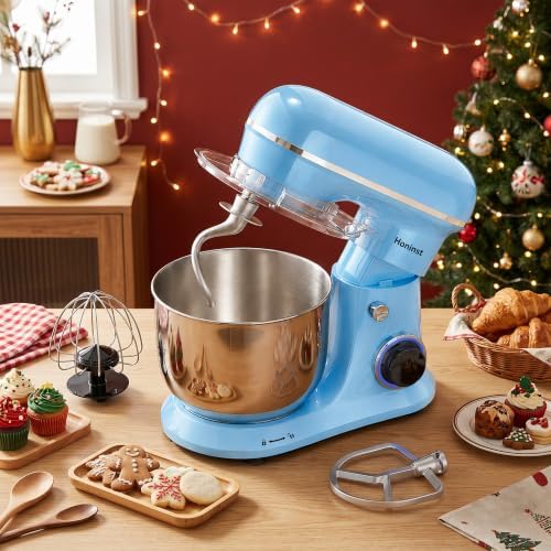 Honinst 4QT Electric Stand Mixer, 10-Speed Tilt-Head Compact Kitchen Mixer