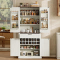 Ball & Cast 71" Kitchen Pantry Cabinet with Adjustable Shelves, White