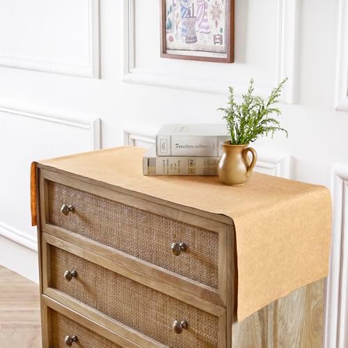 Solino Home 100% Pure Linen Table Runner Golden Nugget, Athena 14 x 48 in
