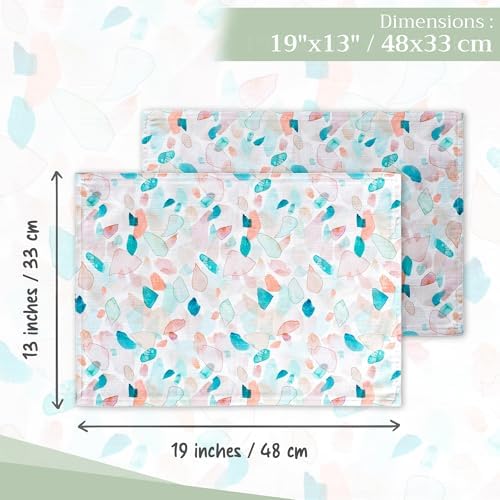 Maison d' Hermine Placemats Set of 4 Reusable 100% Cotton (13"x19")