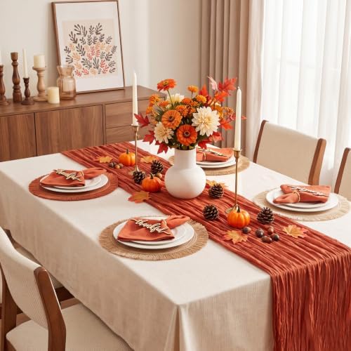 Batiyeer Fall Thanksgiving Table Placemats Decoration Set of 6 People