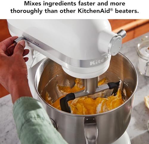 KitchenAid® 7 Quart Bowl-Lift Stand Mixer, Contour Silver & KDF7B Double Flex Edge Beater for Select Bowl-Lift Stand Mixers, Silver