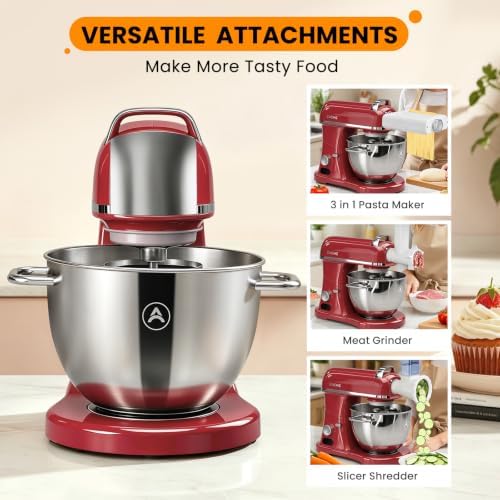 ZACME 8.4QT Commercial Stand Mixer 800W with Aluminum Die Casting Meets the Standard of NSF/ANSI 8-2023, Mixers Kitchen Electric Stand Mixer with Stainless Steel 8L Bowl, Dough Hook, Whisk and Beater