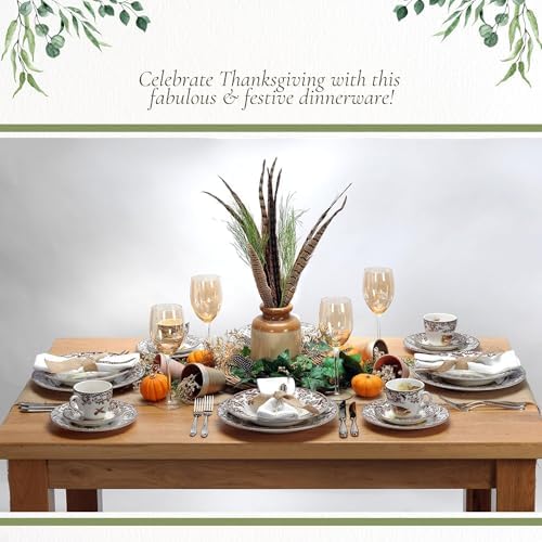 Spode – Woodland – Octagonal Platter - Pheasant - Brown/White