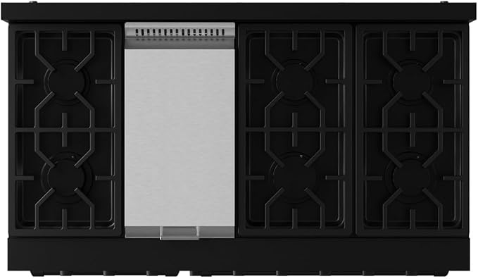 Gordon Ramsay by THOR Kitchen 48 Inch Professional Liquid Propane Range with Tilt Panel Touch Control in Black