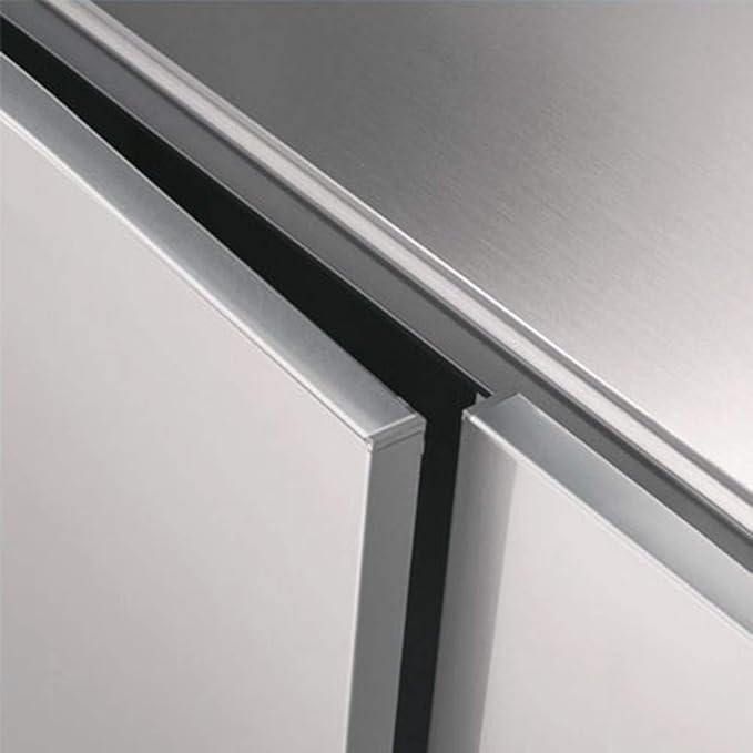 Hopepak 17.3''x197'' Stainless Steel Contact Paper Peel and Stick Waterproof Silver Metallic Wallpaper Self Adhesive Removable Vinyl Roll for Kitchen Cabinet Refrigerator Dishwasher Countertop