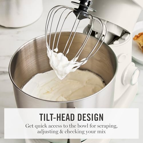 Martha Stewart 5.3QT Tilt Head Stand Mixer, 12 Speeds, Stainless Steel Bowl