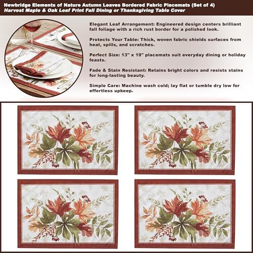 Newbridge Thanksgiving Elements of Nature Fabric Tablecloth, 70" Round