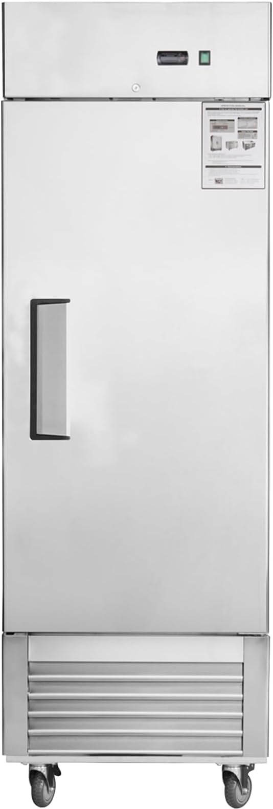 27" Commercial Freezer, Upright Freezer with 1 Solid Door, -8℉ ~ -2℉, 19 Cu.Ft Reach-in Freezer, Stainless Steel Interior and Exterior Construction, ETL and DOE