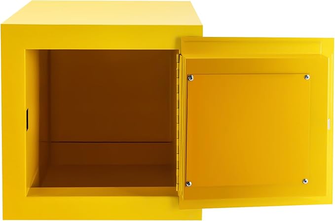 13x13x13in Flammable Liquid Storage Cabinet, Lockable Chemical Fireproof Cabinet, Explosion Proof Hazardous Storage Cabinets, Industrial Safety Cabinet for Commercial Home, 2 Gallon