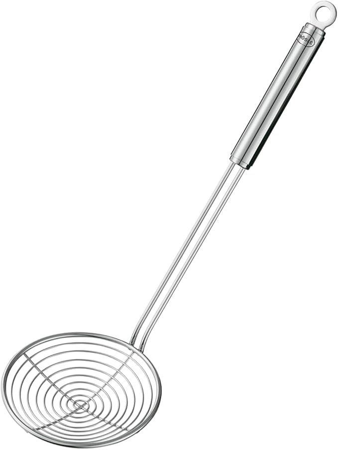 Rosle 95681 Stainless Steel Wire Kitchen Skimmer Ladle with Round Handle
