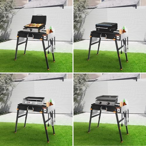Yukon Glory Folding Grill Table & Blackstone Griddle Stand, 17/22 Inch
