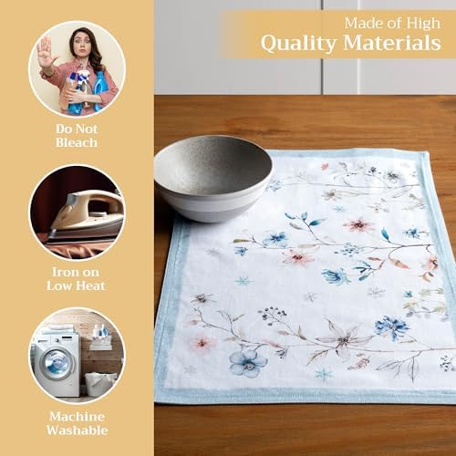 Maison d' Hermine Placemats Set of 4 Reusable 100% Cotton (13"x19")