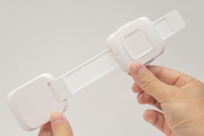 YEYA Upgraded No Drill Furniture Anchors for Baby Proofing, Anti-Tip Adjustable Straps, Strong Adhesive Backing 2 Pack