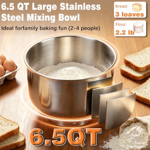 Stand Mixer, 660W Pure Copper Motor, 10-Speed, 5.3QT Bowl, Tilt-Head