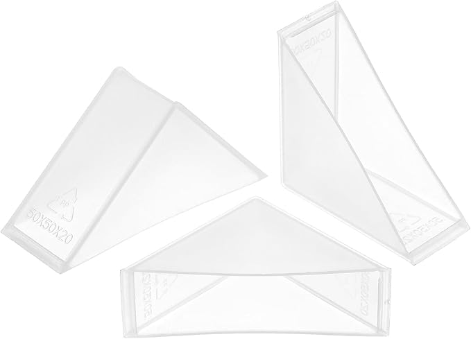 uxcell 20Pcs Plastic Corner Protectors 20x70mm Right Angle Shape Glass Corner Guards Cushion for Corner Protection of Glass, Mirror, Tile, White