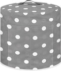 Small Appliance Covers for Air Fryer & Electric Rice Cooker, Grey Polka Dot Pressure Cooker Dust Covers for Kitchen Appliances 6 qt Accessories with Storage Pockets