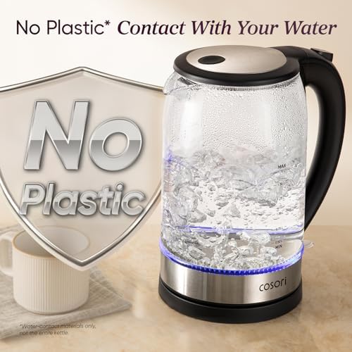 Cosori Electric Kettle, No Plastic Contact with Water, 1.7L, Black - Image 2