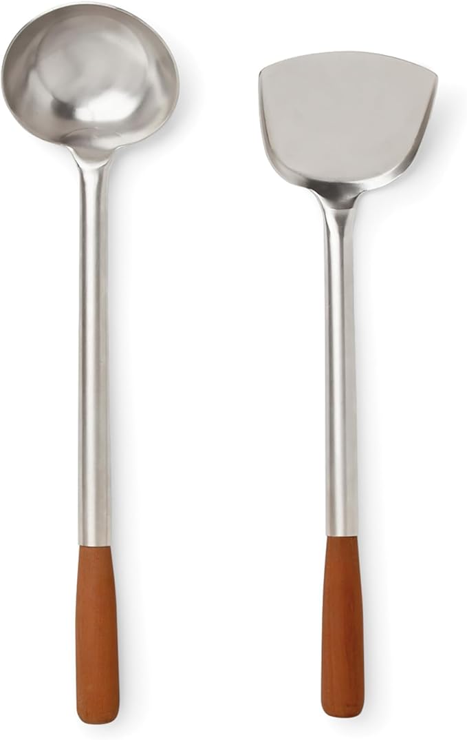 Fox Run Chuan & Hoak, Wok Spatula and Ladle Utensil Set