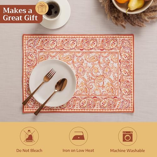 Maison d' Hermine Placemats Set of 4 Reusable 100% Cotton (13"x19")