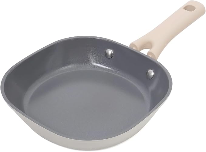 8 Inch Ceramic Nonstick Frying Pan Skillet - Dual Ceramic Coating (Inside & Outside), PFAS & PFOA-Free, Induction Compatible, Dishwasher Safe, Stay-Cool Handles, Eco-Friendly & Non-Toxic Cookware