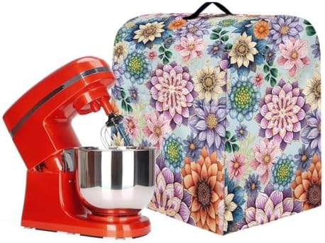 Stand Mixer Covers Boho Floral Print Dust Mixer Covers for Stand Mixer Kitchen Counter Mixer Parts & Accessories Decor for Kitchen Kid Mixer Cover