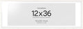 Homeforia 12x36 White Picture Frame, High End Oak 12x36 Wood Poster Frames with Mat 10x30 Art, 12 x 36 White Wooden Frames Matted to 10 by 30, 36x12 Panoramic Frame, Tempered Glass, Wall Kit, Set of 1