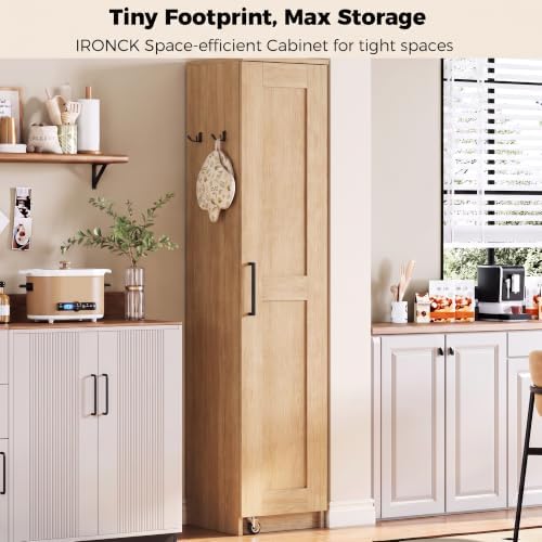 IRONCK Narrow Kitchen Pantry Cabinet, 72" H,Slim for Small Place