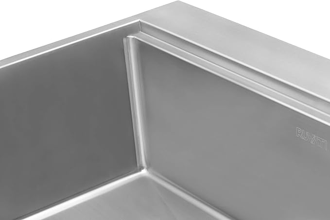 Ruvati 30 x 22 inch Workstation Drop-in Tight Radius Topmount 16 Gauge Ledge Stainless Steel Kitchen Sink Single Bowl - RVH8030
