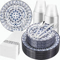 Hioasis 175 Pcs Blue Plates for Party