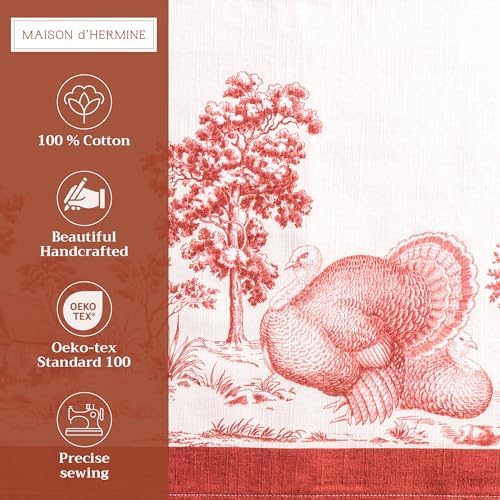 Maison d' Hermine Placemats Set of 4 Reusable 100% Cotton (13"x19")