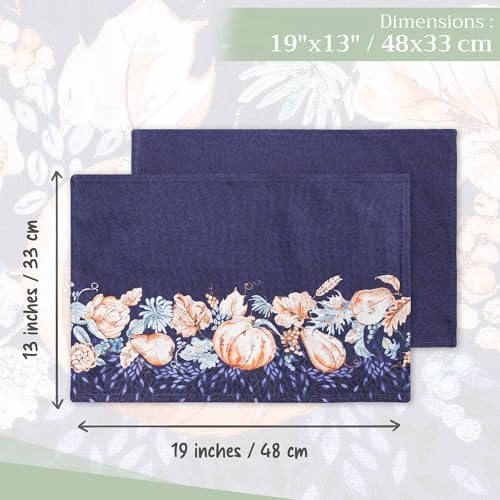 Maison d' Hermine Placemats Set of 4 Reusable 100% Cotton (13"x19")