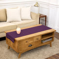 Solino Home Cotton Linen Table Runner Purple Hemstitch, 14 x 48 in