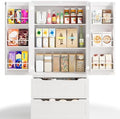 Gizoon 63" Kitchen Pantry Cabinet with Drawers for Dining Room, White