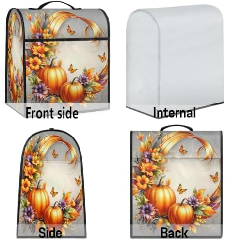 Fall Pumpkins Kitchen Aid Covers Foldable Washable Stand Mixer Dust Cover