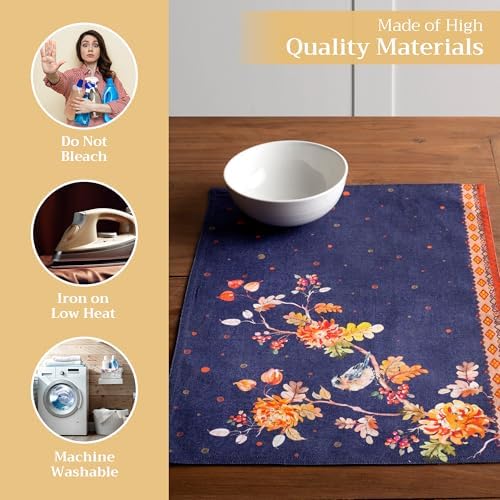Maison d' Hermine Placemats Set of 4 Reusable 100% Cotton (13"x19")