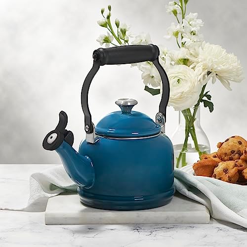 Le Creuset Enamel On Steel Demi Tea Kettle, 1.25 qt., Flame - Image 7